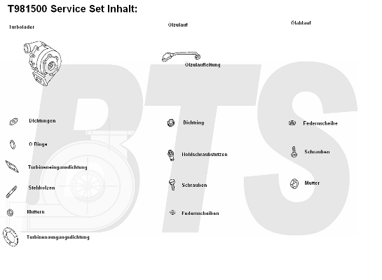 Compresor,sistem de supraalimentare T981500 BTS Turbo